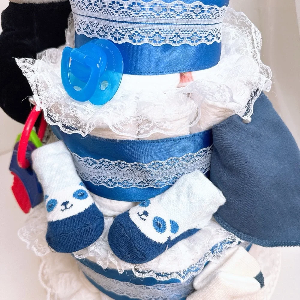 Panda Themed Diaper Cake, Baby Shower Gift